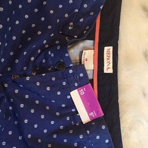 New women’s shorts blue polka dot